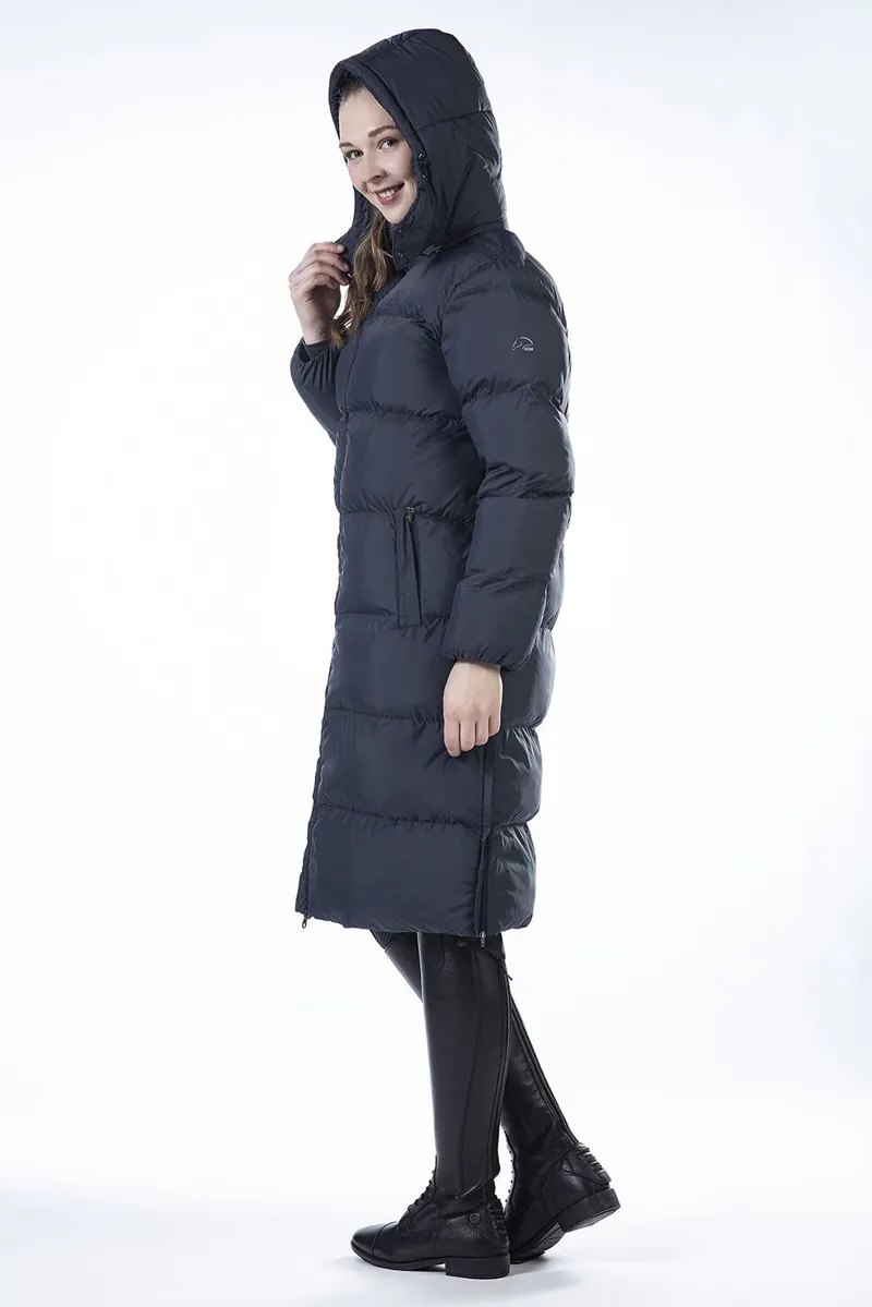 HKM Preston Long Coat Womens in Dark Blue-4